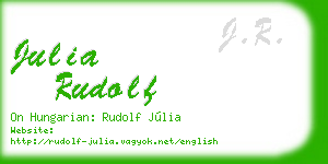 julia rudolf business card