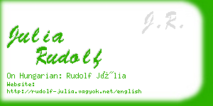 julia rudolf business card